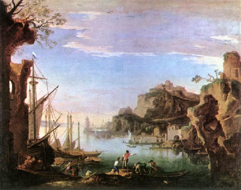 ROSA, Salvator Harbour with Ruins af china oil painting image